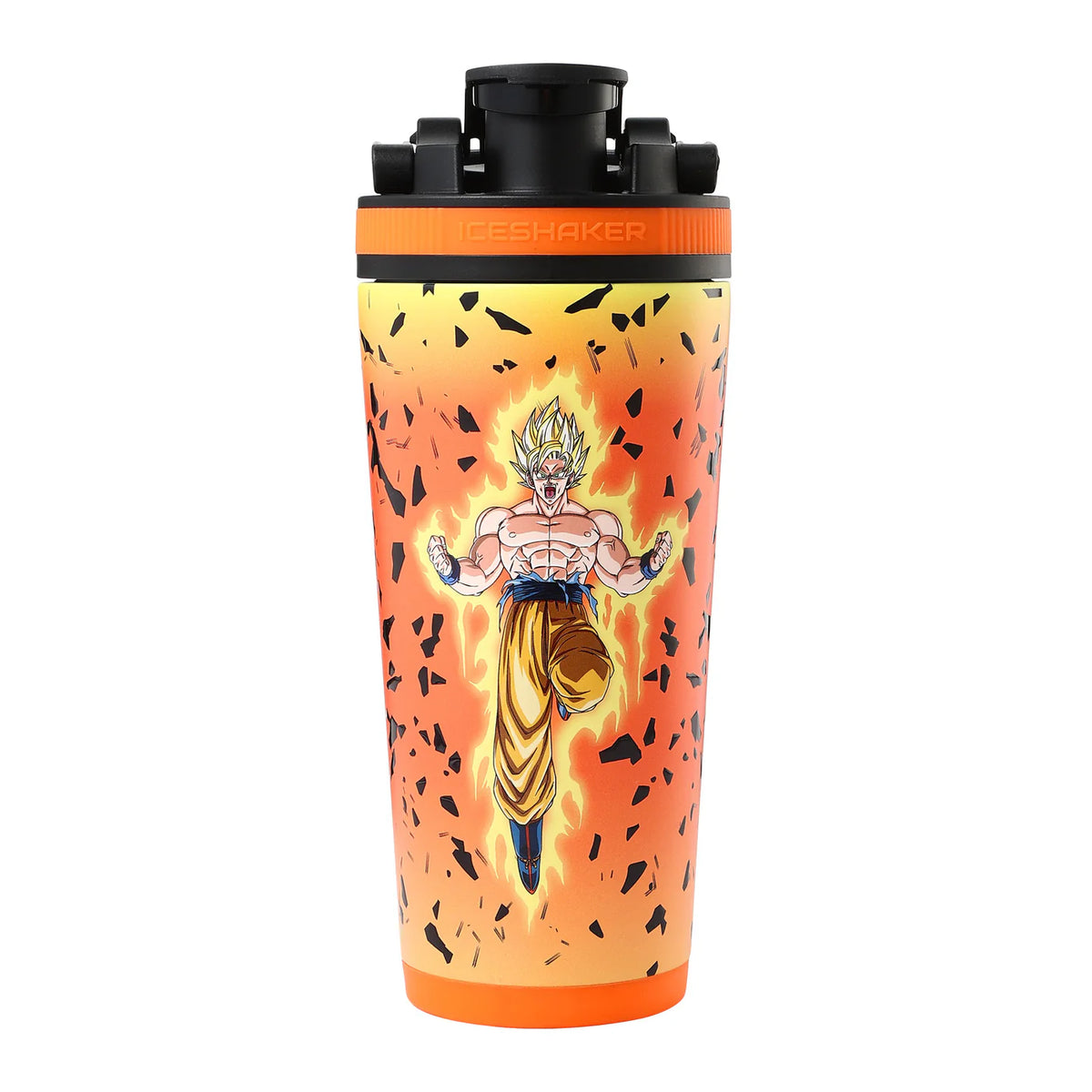 Bouteille Dragon Ball Z Goku Kanji en métal sur Bouteille Dragon Ball Z Goku Kanji en métal sur