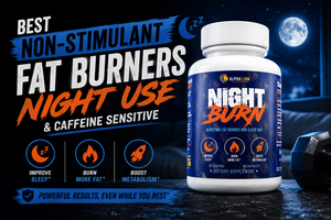A bedside table with a glass of water, a capsule bottle labeled non‑stimulant, and a dim reading lamp—signaling a sleep‑friendly supplement choice.