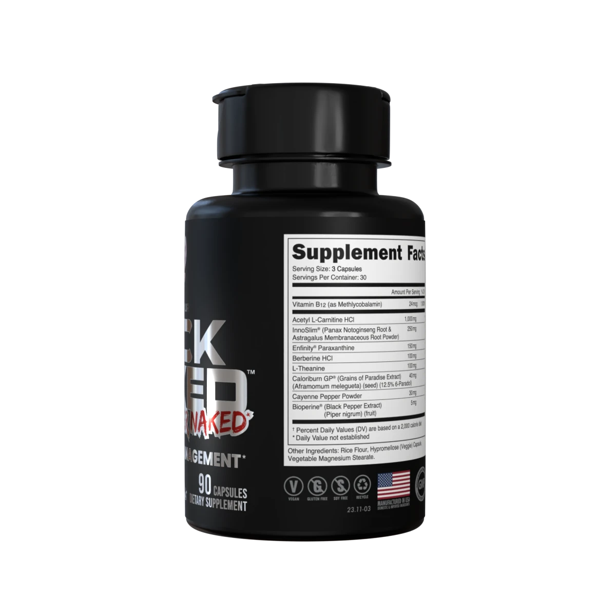 l carnitine bucked up Buck Naked 90Caps
