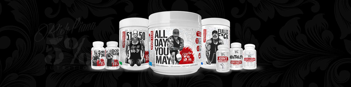 5% Supplements, Shred Time, Post Gear, 51 50, All Day You May, Full AF, Mentality, Liver & Organ