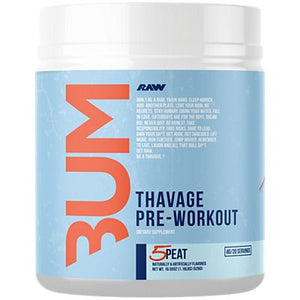 Raw CBUM Thavage 40srv. Thavage Pre-workout in 5-Peat Flavor