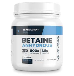 Betaine Anhydrous unflavored 330srv from Transparent Labs Raw Series