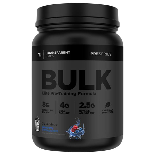 Blueberry Pomegranate Bulk Black Pre-workout Supplement 30 srv, Transparent Labs, Pre Series, stronger and more potent pre-workout