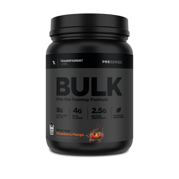 Strawberry Mango Bulk Black Pre-workout Supplement 30 srv, Transparent Labs, Pre Series, stronger and more potent pre-workout