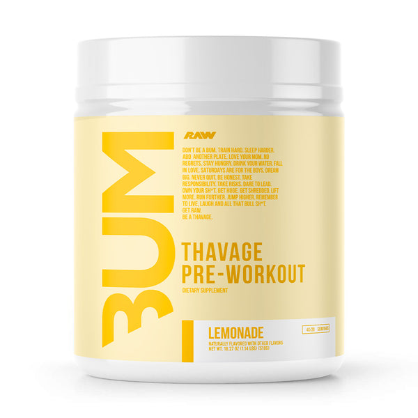 Raw CBUM Thavage 40srv. Thavage Pre-workout in Lemonade Flavor