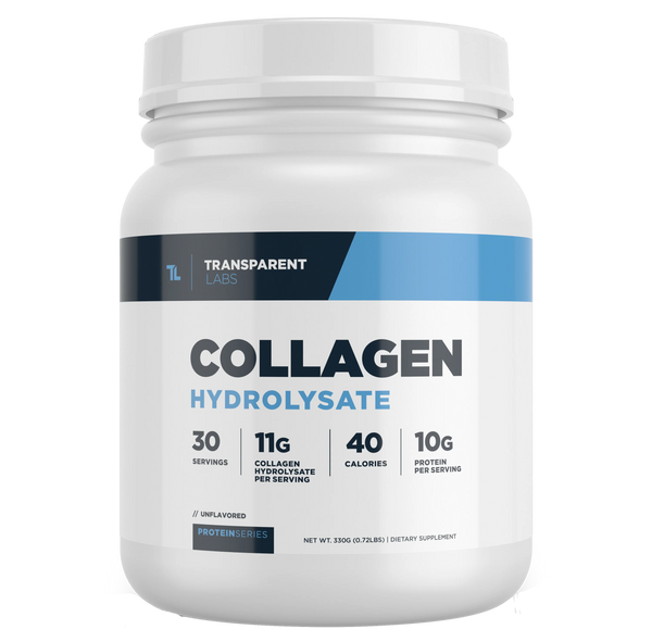 Unflavored Collagen Hydrolysate 30srv from Transparent Labs, Grass-Fed Collagen Hydrolysate