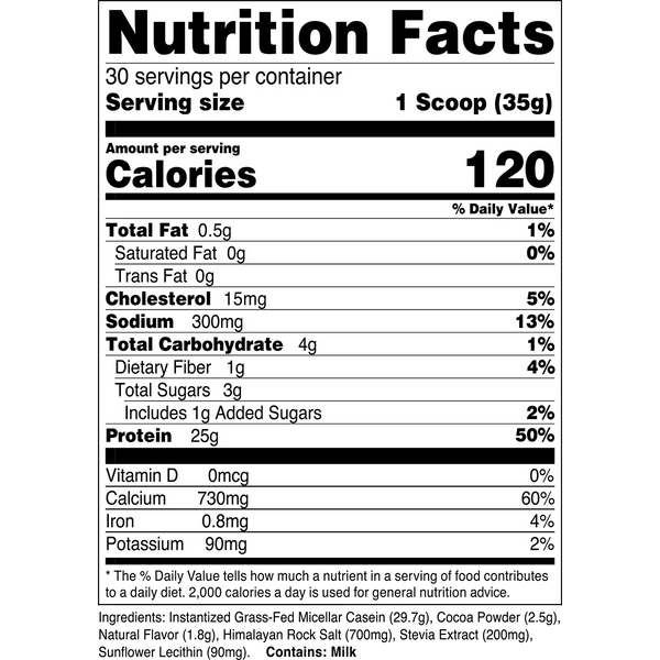 Transparent Labs Grass Fed Casein 30srv - Nutrition Faktory 