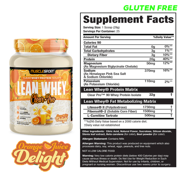 MuscleSport Lean Whey Clear Iso 25srv