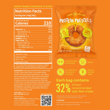 Crisp Power Protein Pretzels single - Nutrition Faktory 