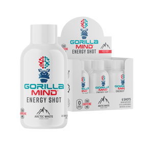 Artic White flavor 6 pack of Gorilla Mind Energy Shot