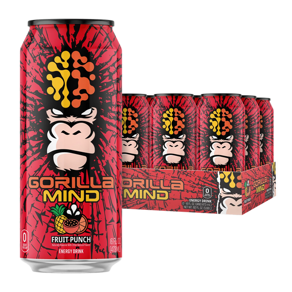 gorilla mind l carnitine Energy Drink | Unmatched Energy Amplified Focus | N-Acetyl-L-Tyrosine, Alpha-GPC, 200mg Caffeine, Uridine, Saffron | 0 Sugar Or Artificial Colors Gorilla Mode AR L-Carnitine Gorilla Mind Energy Drink 12pk