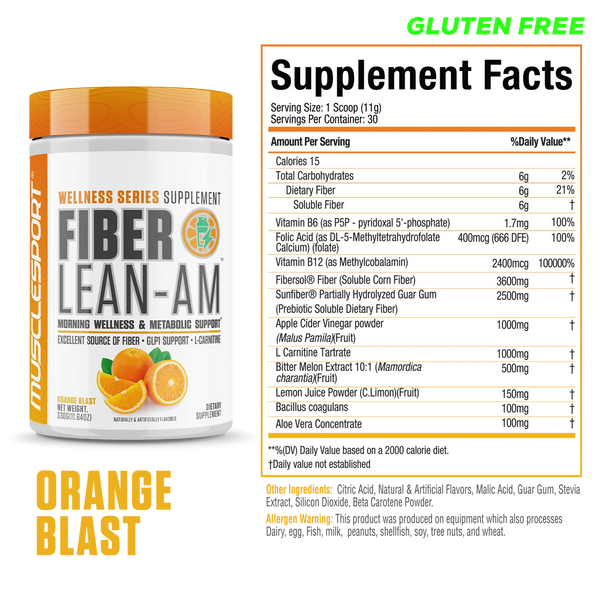 MuscleSport  Fiber Lean-AM 30srv
