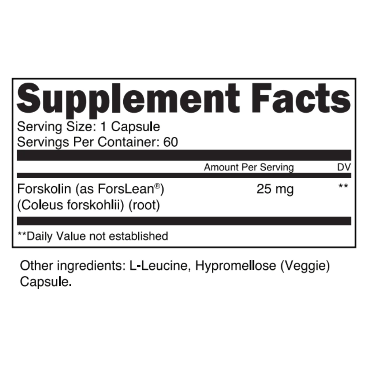 Fiskolin Syrup Forskolin 60Caps | Transparent Labs – Nutrition Faktory