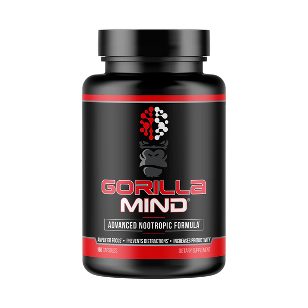 Advanced Nootropic formula 150 caps from Gorilla Mind, Amplified focus, helps prevent distractions, helps increase productivity