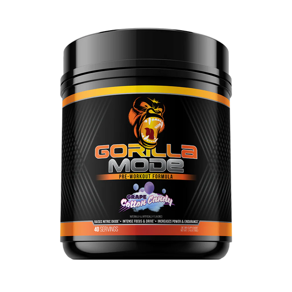 Grape Cotton Candy Gorilla Mode Pre-workout formula 40srv