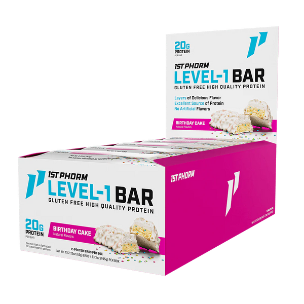 1st Phorm Level-1 Bars 15ct - Nutrition Faktory 