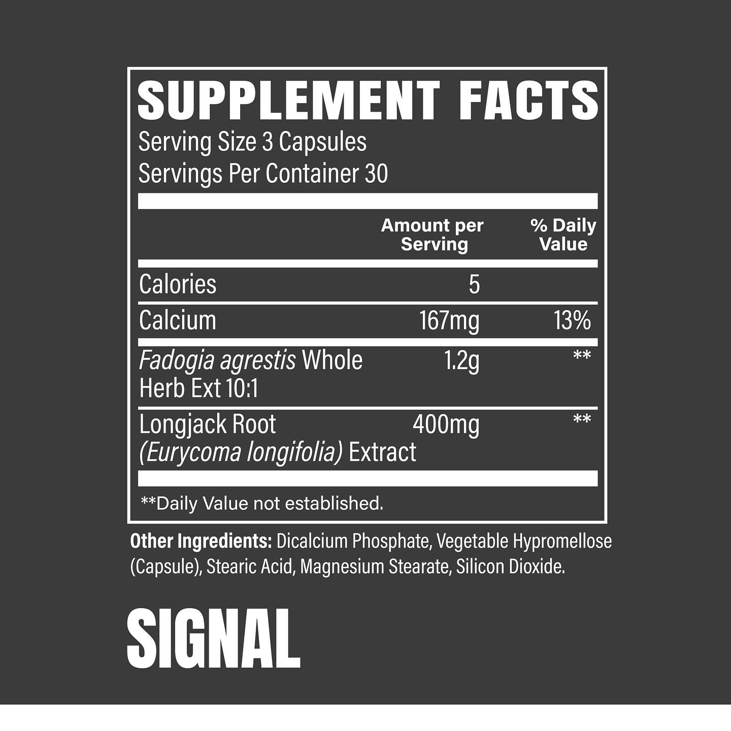 Signal 90Caps Raw Nutrition Nutrition Faktory