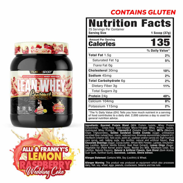 MuscleSport Lean Whey Gourmet 1lb