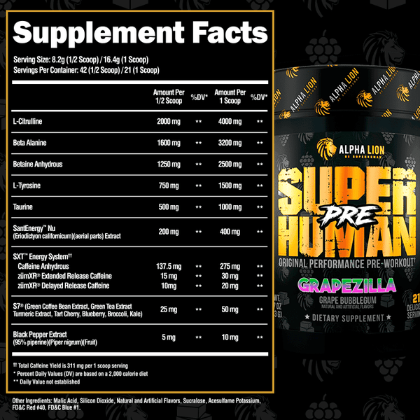 Alpha Lion SuperHuman Pre Workout 21srv