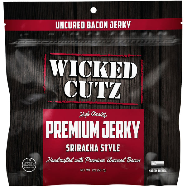 Wicked Cutz Bacon Jerky 8pk