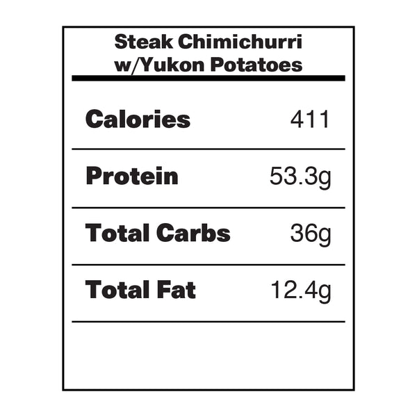 NF Foods Steak Chimichurri w/ Yukon Potatoes Bowl (Local Delivery/Pickup Only)