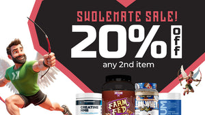 Swolemate Sale! 20% off any 2nd item all month long at Nutrition Faktory