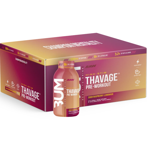 Raw CBUM Thavage RTD 12ct - Nutrition Faktory 