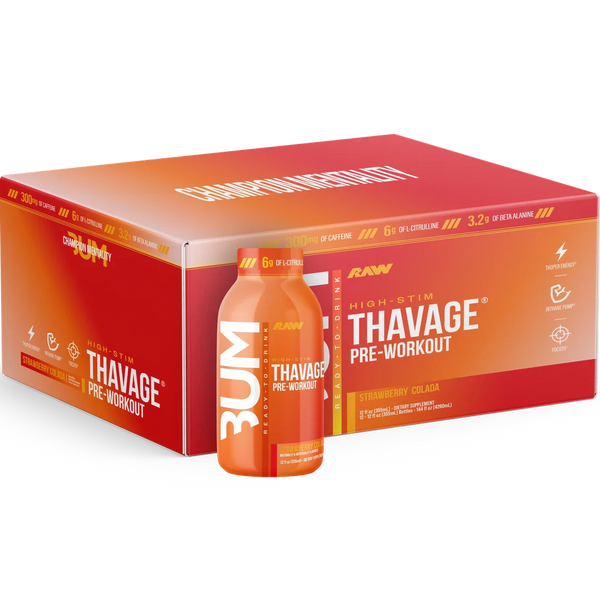 Raw CBUM Thavage RTD 12ct - Nutrition Faktory 