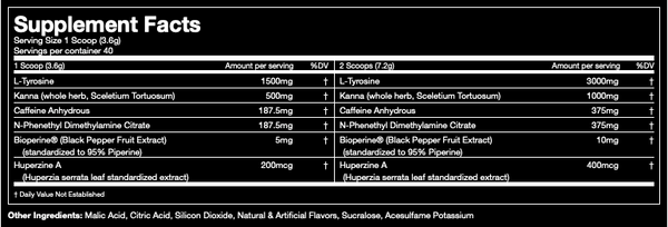 Supplement Facts for Gorilla Mode Energy