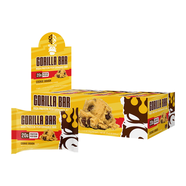 Gorilla Mind Gorilla Bar Cookie Dough 20g Protein Per Bar