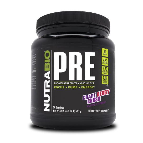 NutraBio PRE Workout V5 20srv