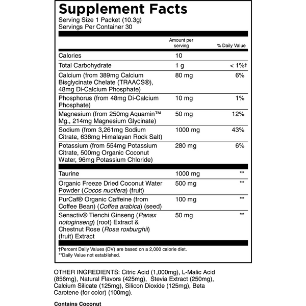 Transparent Labs Hydrate Black Stick Packs 30ct
