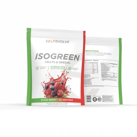 Self Evolve IsoGreen Fruits & Greens 30serv Mixed Berries