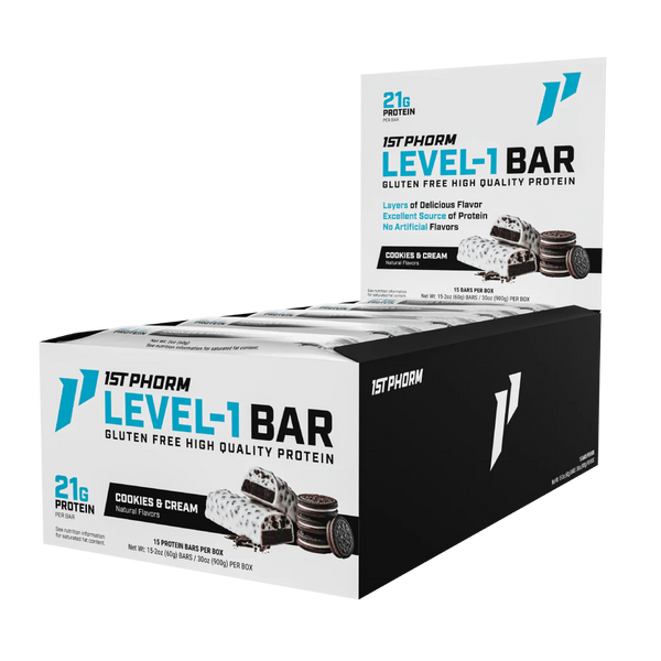 1st Phorm Level-1 Bars 15ct - Nutrition Faktory 
