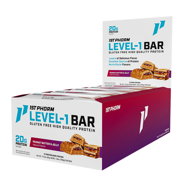 1st Phorm Level-1 Bars 15ct - Nutrition Faktory 