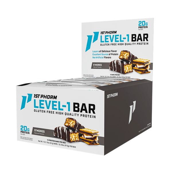 1st Phorm Level-1 Bars 15ct - Nutrition Faktory 