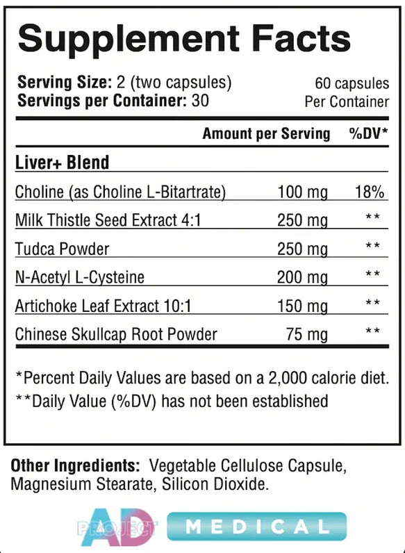 Project AD Liver + 90caps - Nutrition Faktory 