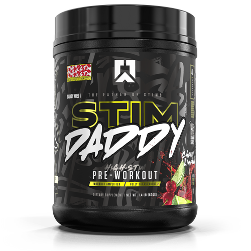 Ryse Stim Daddy 40srv, High-stim pre-workout in Cherry Limeade Flavor