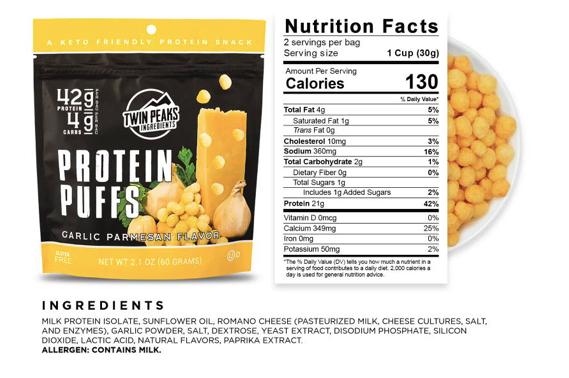 Twin Peaks Protein Puffs 2.1oz