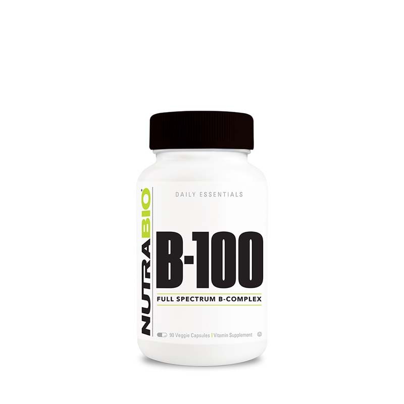 NutraBio Vitamin B-100 B Complex 90Caps