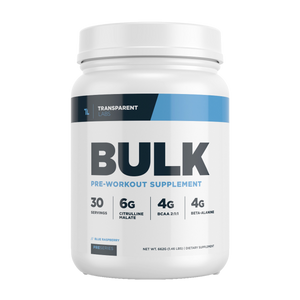 Blue Raspberry Bulk Pre-workout Supplement 30 srv, Transparent Labs, Pre Series