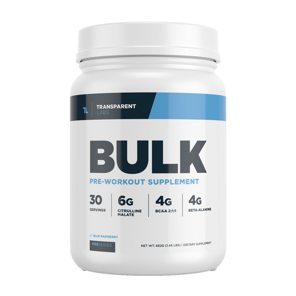 Blue Raspberry Bulk Pre-workout Supplement 30 srv, Transparent Labs, Pre Series