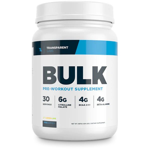 Lemon Lime Bulk Pre-workout Supplement 30 srv, Transparent Labs, Pre Series