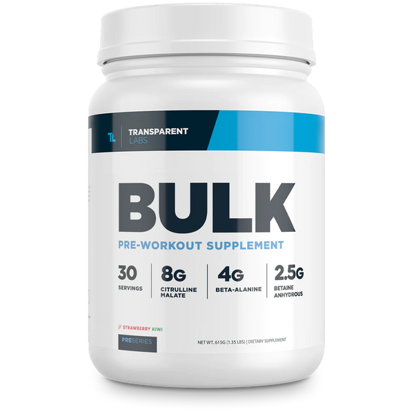 Strawberry Kiwi Bulk Pre-workout Supplement 30 srv, Transparent Labs, Pre Series