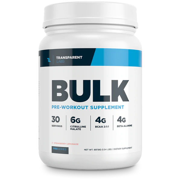 Strawberry Lemonade Bulk Pre-workout Supplement 30 srv, Transparent Labs, Pre Series