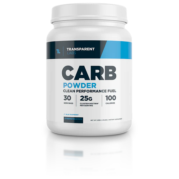 Blue Raspberry Carb Powder Clean Performance Fuel from Transparent Labs 30srv