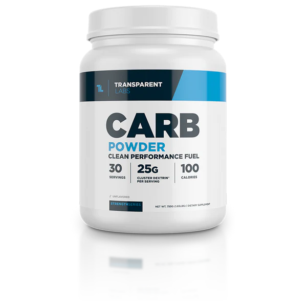 Unflavored Carb Powder Clean Performance Fuel from Transparent Labs 30srv