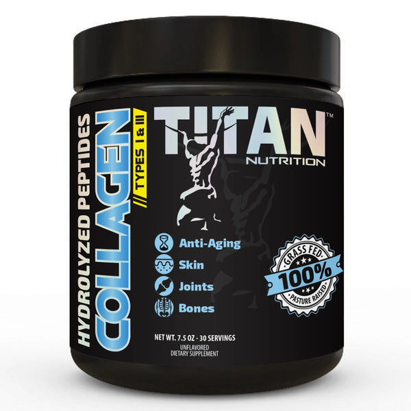 Titan Nutrition Collagen Peptides 30srv. Hydrolized peptides collagen types 1 and 2. Anti-aging*, Skin, joints and bones