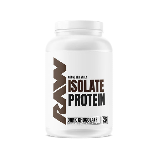 Raw Protein Isolate 2.25lb. Grass Fed Whey Isolate Protein in Dark Chocolate Flavor