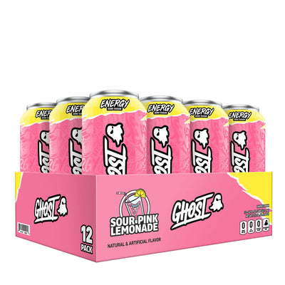Sour Pink Lemonade flavor 12 pack of Ghost Energy
